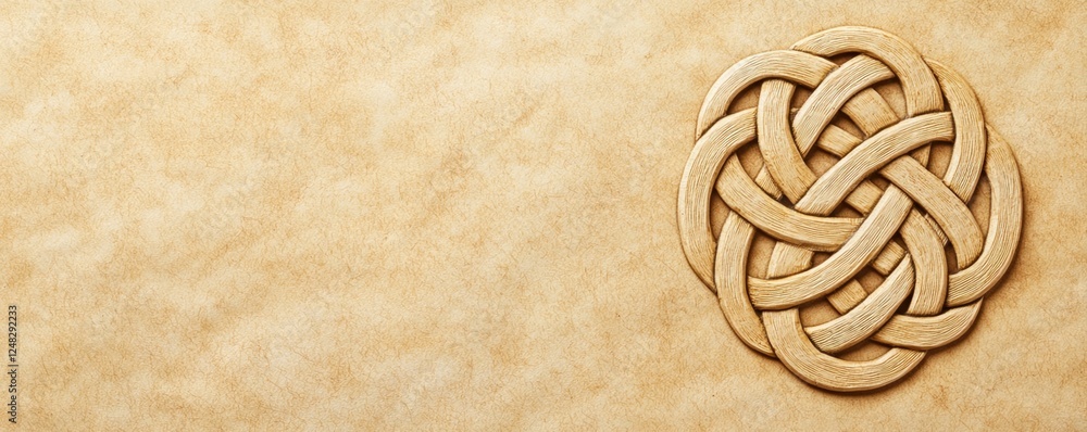 Poster st patrick's day concepts. knot design on textured background in earthy tones.
