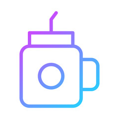 Gradient Tumbler Icon Vector Illustration