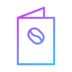 Gradient Coffee Menu Icon Modern Design Style