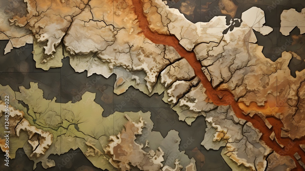 Poster comprehensive geological survey map showcasing the location and of various mineral deposits providin