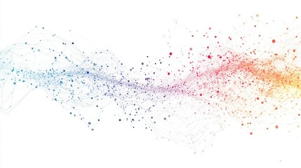 Technology graph on a white background, analyzing business and stocks.