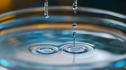 Two serum drops on a petri dish for chemistry and research visuals. 