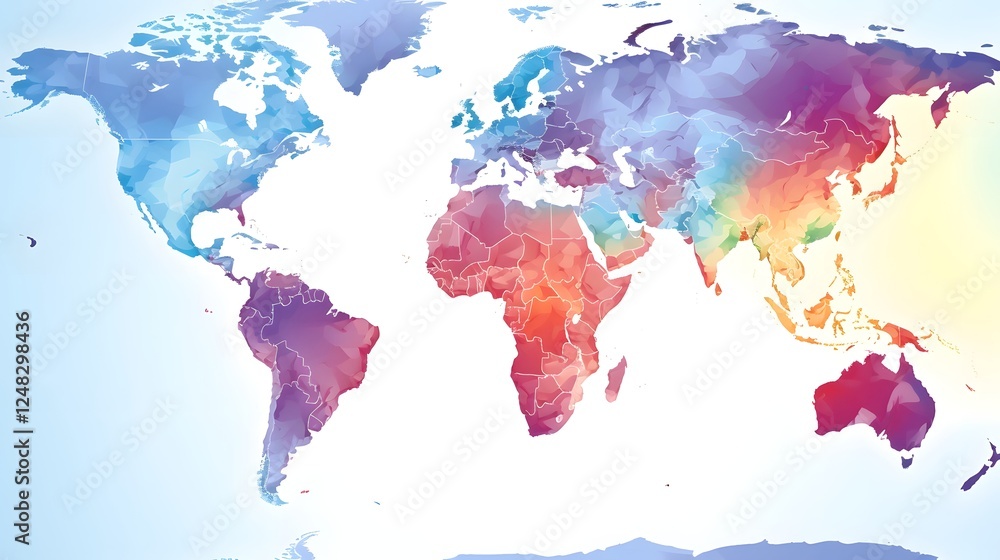 Poster cutting edge climate change data visualization tracking global temperature shifts on a detailed scie