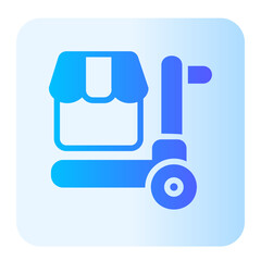 Hand Truck  gradient icon