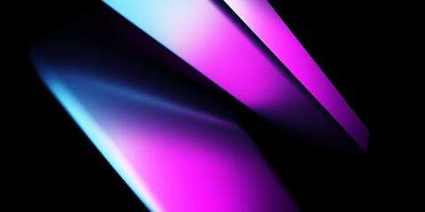 Futuristic abstract 3d background with neon glowing purple and blue gradient light on geometric. scene for advertising design, technology, innovation, game, E-sport, cyberpunk, digital art, modern