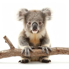 Naklejka premium Koala isolated on a white background cutout.