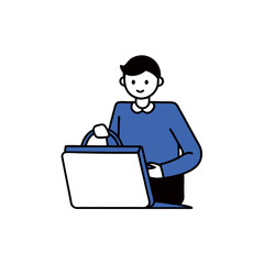 businessman with laptop