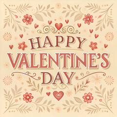 Fototapeta premium Charming Valentines Day greeting.