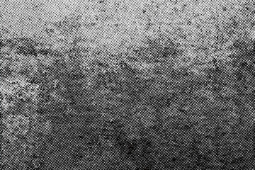 vintage distressed halftone dot background pattern, pop art texture, grunge black printer ink raster dots transparent overlay. Retro comic book or print making creative concept backdrop
