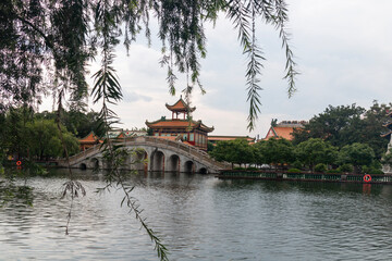 Fototapeta premium chinese ancient buildings in the park