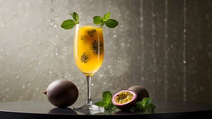  A Glass of Freshly Squeezed Lemon Juice with Dewy Drops