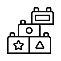 Grab this amazing icon of kids blocks in modern style