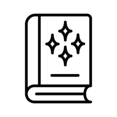 Have a look at this amazing icon of magic book in modern style