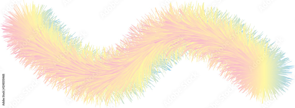 Poster a colorful vector design shows a heart with rainbow feathers creating a bright, swirling pattern