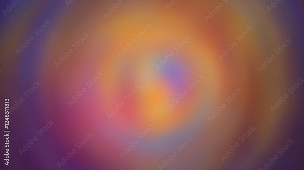 Poster hypnotic twirling vortex with blurred orange and purple swirls - psychedelic whirlpool effect in a s