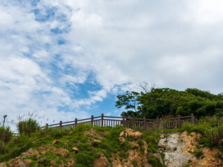 wooden bridge over the river
