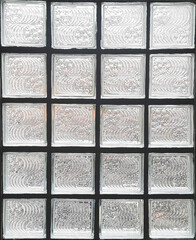 Abstract Textured Glass Blocks – A Symmetrical Pattern of Light and Reflections