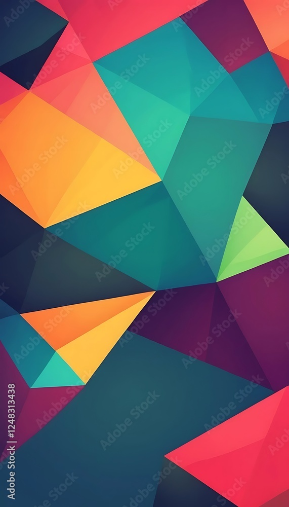 Poster abstract colorful geometric triangle background design
