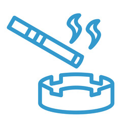 cigarettes and ashtrays color icon