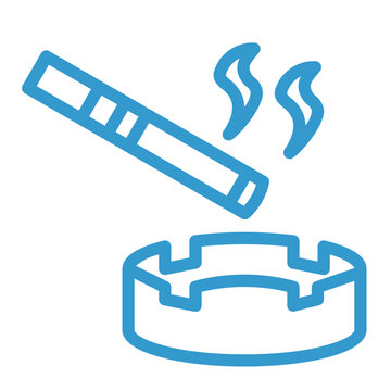 cigarettes and ashtrays color icon