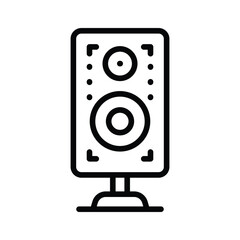 Audio speaker vector design in in trendy style, isolated on white background