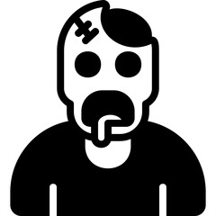 Zombie glyph icon