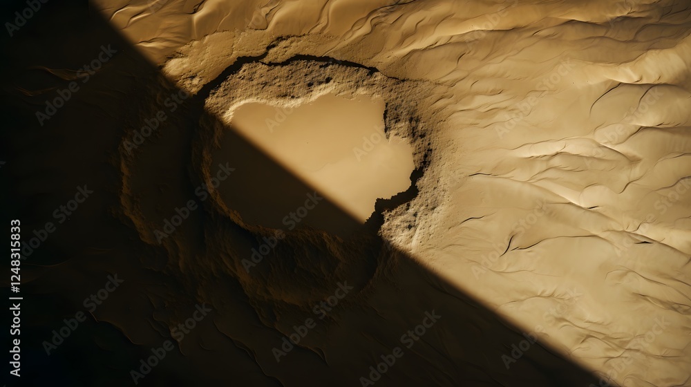 Poster captivating solar eclipse casting a dramatic shadow across a tranquil serene landscape creating an a
