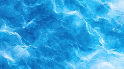 Close-up of deep blue sea texture showing natural water patterns and ripples in a vibrant blue background