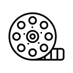 Doodle design icon of movie roll, ready To use