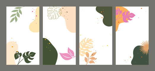 Summer background clipart poster set. Summer frame design with white abstract background template clip art for card tags and flyers vector illustration.
