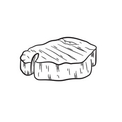 Beef steak hand drawing illustration suitable For restaurant menu, flyer,and food packaging