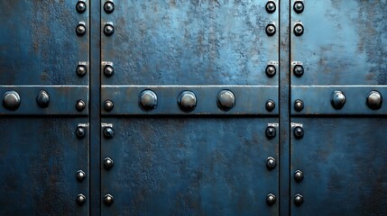 Fototapeta premium Industrial metal panels with rivets