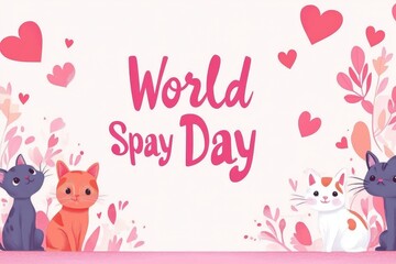 Celebrating world spay day with cute cats