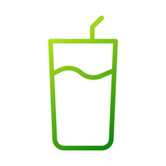 Green Juice Minimalistic Icon Vector Design