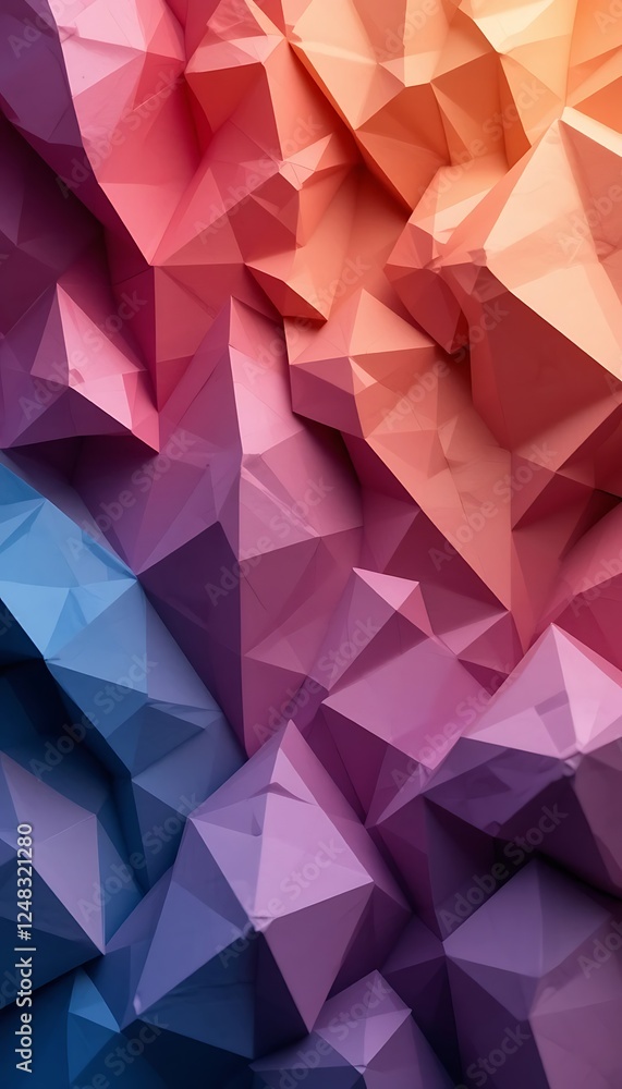 Aufkleber abstract low poly gradient background texture