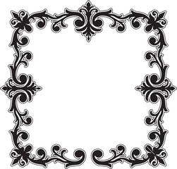 Ornament Border Vintage Floral Wedding