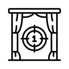 Countdown on screen icon in cinema and theater hall