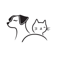 Dog and Logo, High-Quality Scalable Vector Design, Isolated on White Background, Easy to Use and Versatile.