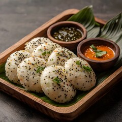 Photo of Freshly Made Idlis with Chutneys