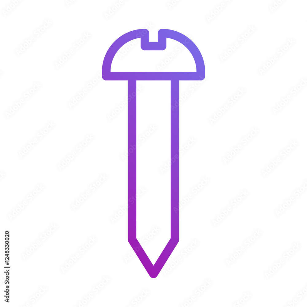 Aufkleber gradient screw icon for web and mobile design