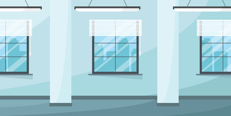 Empty office interior. Commercial real estate. Studio, medical center, bank, agency. Rent, sale.