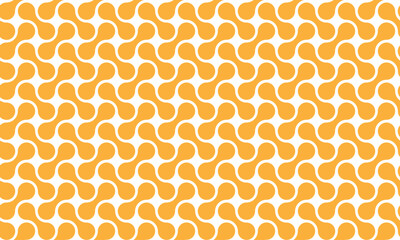 Metaballs seamless geometric pattern. modern texture. Orange elements on a white background. VECTOR TEXTURE 