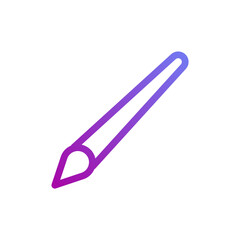 Gradient Paint Brush Minimalist Vector Graphic