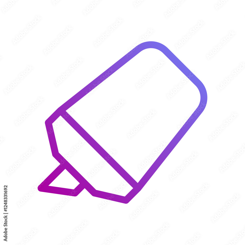 Poster marker minimalist icon with gradient fill style