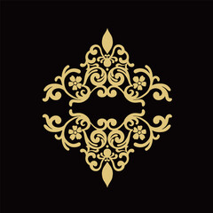 Gold vintage decorative border victorian illustration