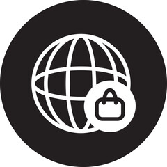 Worldwide glyph icon