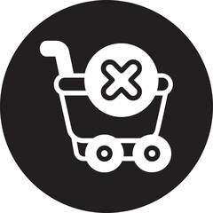 Obraz premium Cancellation glyph icon