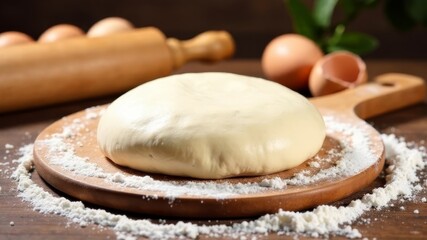 dough with flour for making bakery products