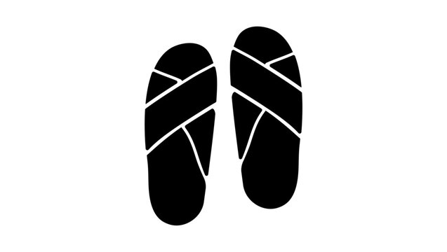 black sandals on white background clip art preview