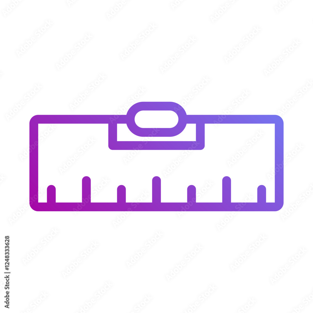 Poster gradient line art style measurement icon tool
